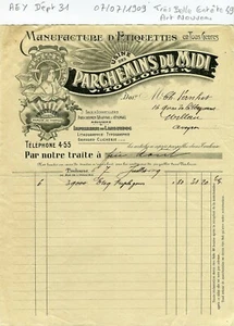 Dépt 31- Toulouse 30 Rue de l'Industrie - Très Belle Art Nouveau Imprimerie 1909 - Picture 1 of 1