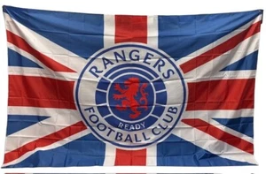 GLASGOW RANGERS UNION JACK 10x8 FOOT GIANT FOOTBALL FLAG FREE 48 HOUR UK POST - Picture 1 of 1