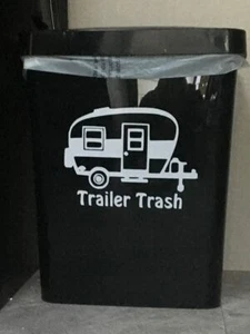 Trailer Trash Decal funny camper sticker 2 at 5x7" Auto graphics RV Van Teardrop - Picture 1 of 1