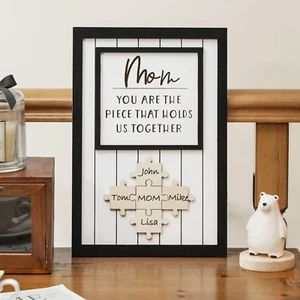 Personalized Mothers Day Puzzle Sign Gift from Daughter Son, You Are the Piece T - Picture 1 of 12