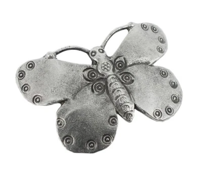 Rimorchio Farfalla Ottone Argentato IN Used Look Minott 27957 - Immagine 1 di 2