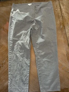 Pantalones al tobillo J JILLGray a cuadros talla 12 cintura 36” entrepierna 26” bolsillos tiro medio - Imagen 1 de 7