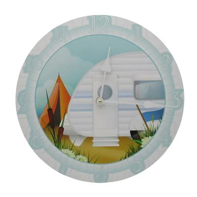 SECUREFIX DIRECT Caravan Analogue Wall Clock (Decorative Decor Colourful Novelty Quirky Design)