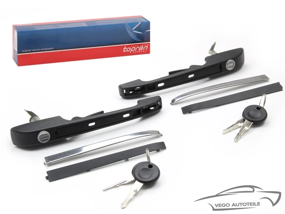 TÜRGRIFF SCHLIESSZYLINDER SCHLÜSSEL SET VORNE BEIDSEITIG FÜR VW ORIGINAL TOPRAN - Bild 1 von 4