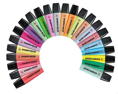 Stabilo Boss Highlighter Pens Original Fluorescent | Pastel Emphasise Highlight