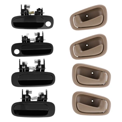 8 PCS Outside Inside Front Rear Door Handle For 1998-2002 TOYOTA COROLLA - Image 1 of 4