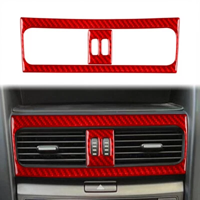 Para Pontiac G8 08-09 Vinilo Rojo Fibra de Carbono Salida de Aire Medio Marco de Ventilación Borde 2X Foto 1 de 4