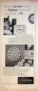1949 Telechron Electric Clocks Vintage Print Ad 1940s Brighten Every Bedroom - Picture 1 of 1