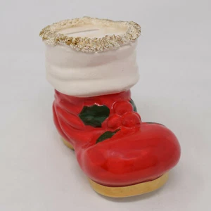 VTG Spaghetti Trim Wyatt Dunagan Williams Karoff Santa Christmas Boot Bank Japan - Picture 1 of 12