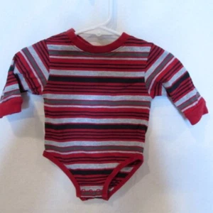 Koala Kids 3-6 Month Red and Gray Long Sleeve Shirt Snap Bottom - Picture 1 of 3