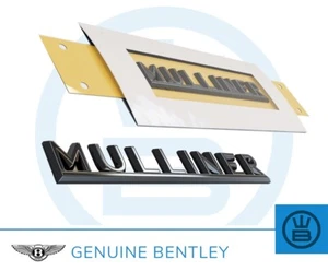BENTLEY MULLINER black boot & side badge genuine article 3M tape BY634-5 - Picture 1 of 6