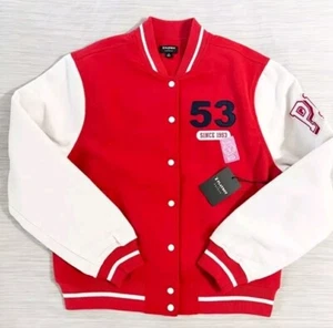 Playboy By Pacsun Varsity 53 Beverly Hills Jacket Red White Sz L - Picture 1 of 14