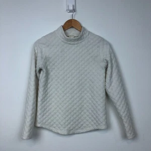 J Crew Crewcuts Girls' Quilted Mockneck Pullover Shirt Long Sleeve Size XL 12/14 - Picture 1 of 5
