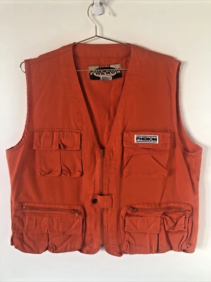 Vtg Phenom Sz L Outdoor Orange Tactical Vest Multi Pocket Tactical Techwear BB - Image 1 of 4
