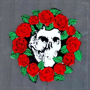 NOS Vintage Grateful Dead Decal Skeleton Skull Ring of Roses Car Window Sticker - Picture 1 of 1