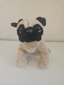 Webkinz Lil'kinz Pug 6.5" Beanbag Plush Puppy Dog Tan Black HS105 No Code - Picture 1 of 10