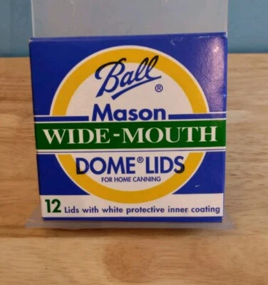 Vintage Ball Wide Mouth 12 Dome Lids with White Protective Inner Coatings - Image 1 of 4