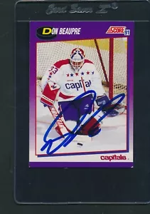 1991/92 Score #185 Don Beaupre Capitals Signed Auto *E7783 - Picture 1 of 1