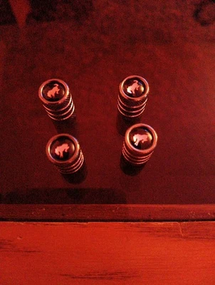 Tapas de vástago de válvula de neumático estilo cilindro de aluminio Ford Bronco NUEVAS 4 piezas Foto 1 de 4