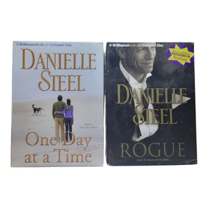 Danielle Steel CD AudioBook; LOT of 2; Rogue & One Day at a Time (*Sealed) - Picture 1 of 6