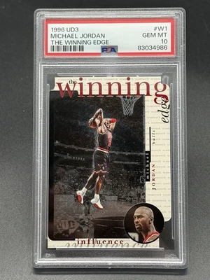 1996-97 UD3 The Winning Edge #W1 Michael Jordan PSA 10 Chicago Bulls HOF - Image 1 of 2
