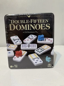 New Cardinal Classics Double Fifteen Dominoes 136 Tile Game Set - Picture 1 of 3