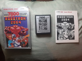 Atari 7800 ROBOTRON 2084 - CIB / Complete - Nice condition - Tested & works!