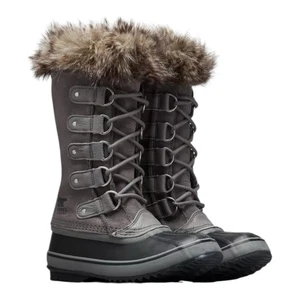 Sorel Joan of Arctic Winterstiefel Damen 8 grau Wildleder Kunstfell wasserdicht Schnee " - Bild 1 von 12
