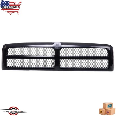 Fits 1994-2002 Dodge Ram 1500 2500 3500 Pickup New Front Black Grille CH1200188 - Image 1 of 4