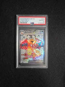2023 Pokemon Obf EN-Obsidian Flames Charizard EX #215 Ultra Rare PSA 10 - Picture 1 of 2