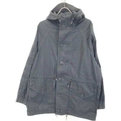 RRL Black Waxed Cotton Hooded Coat coat M black - Image 1 of 4