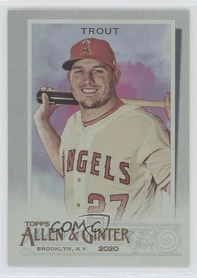 2020 Topps Allen & Ginter's Hot Box Silver Portrait Mike Trout #85 - Image 1 of 2