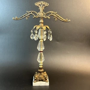 Vintage L&L Loevsky Scale of Justice Hollywood Regency Messing Kristalle Schmuck Baum - Bild 1 von 10