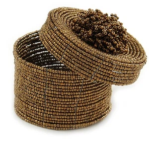 Armband/ Ring/ Anhänger/ Ohrringe/ Schmuckset Bronze Glasperlen Handarbeit Box - Bild 1 von 5