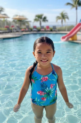 Traje de baño Kanu Surf Niñas Leonie Beach Sport 1 pieza floral azul talla 14 venta al por menor $33 Foto 1 de 4