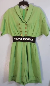 Woman's Kosmika Tom ford vintage one of a kind green jumper shorts top.sz 36 - Picture 1 of 6