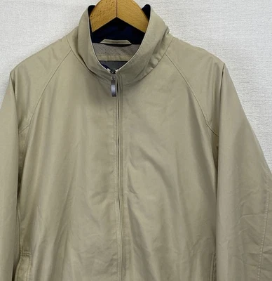 Johnston And Murphy Mens Full Zip Lightweight Jacket Size Large Beige Breathable - Image 1 of 4