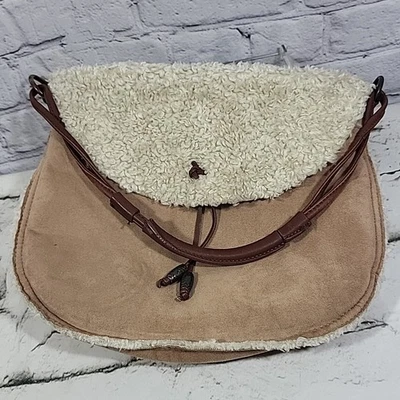 Bolso de Hombro Jill Boho Cuero Recortado Western Ecuestre Sherpa Forrado Rodeo Foto 1 de 4
