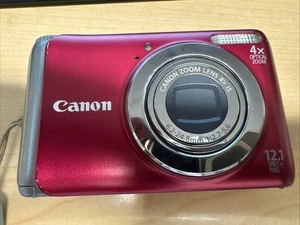 Cámara digital Canon PowerShot A3100 IS 12,1 MP 4x - roja probada. - Imagen 1 de 2