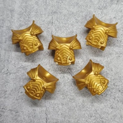 Paquete de 5 accesorios de bloque minifigura collar armadura caballero amarillo dorado LOTR Gb7b420 Foto 1 de 3