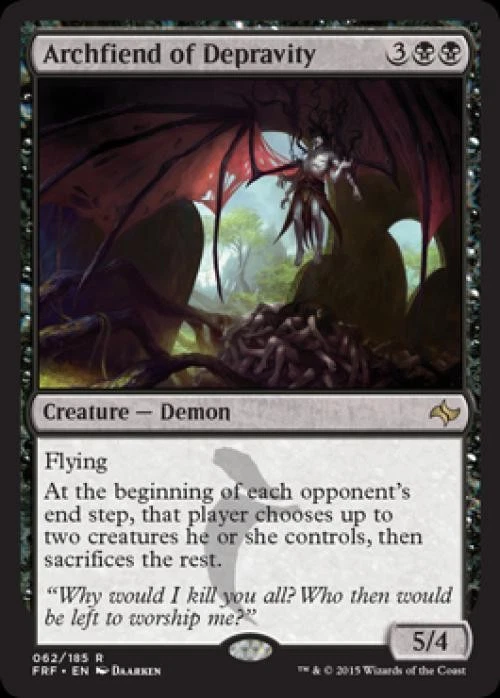 Archfiend of Depravity -Foil Light Play MTG Fate Reforged - Image 1 of 1