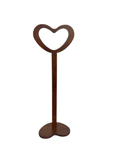 Vtg Wood Heart Shaped Blanket Stand - Picture 1 of 19
