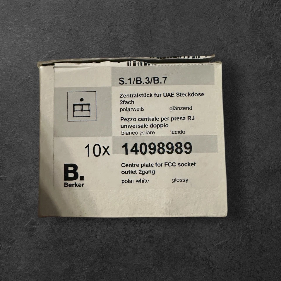 Berker S.1 Polarweiß glänzend Weiß USB Steckdose Rahmen Schalter Wippe Taster - Bild 1 von 1