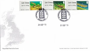 Rivers Freshwater Life Post and Go GB FDC TARDIS Cardiff 2013 (44355) - Picture 1 of 1