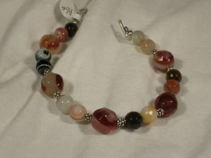 7in  Agate Bead Bracelet - Picture 1 of 1
