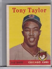 1958 TOPPS #411 TONY TAYLOR ROOKIE RC CHICAGO CUBS 4238