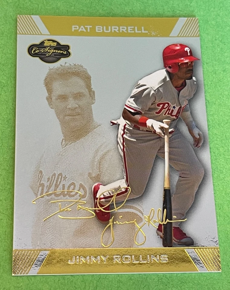 2007 Topps Co-Signers SILVER GOLD #42 Jimmy Rollins Phillies 98/125 NM-MT - Image 1 of 3