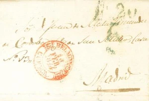 Castilla-La Mancha. Prefilatelia. SOBRE 1844. BELMONTE a MADRID. Baeza BELMONTE - Imagen 1 de 2