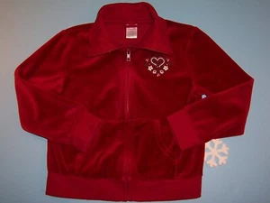 Gymboree girls "ALPINE SWEETIE" sz 5-6 JACKET...RED VELOUR - Picture 1 of 3