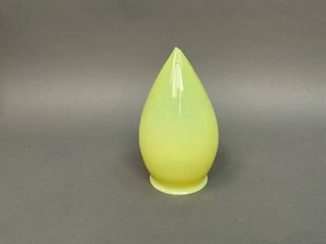 Vintage Uran Vaseline Glas viktorianisch Träne Tropfen Kegel Lampenschirm 8" hoch, - Bild 1 von 10